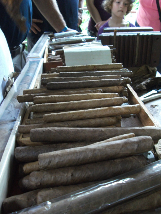 Our tour also included a chance to see how cigars are rolled. It was very neat to see them being rolled by hand. Free samples were included.