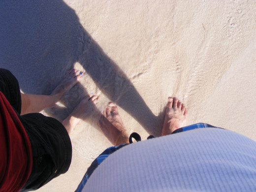 It was too much to resist a discounted last minute vacation. Feet warm in the sand, far away from the cold snow.