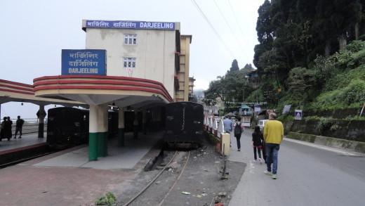 the famous Darjeeling Railway station 