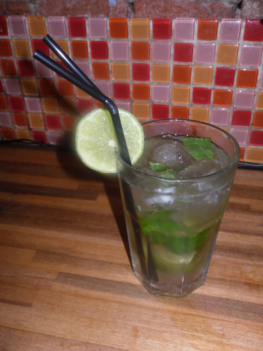 The finished classic mojito