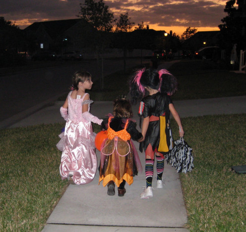 Take photos of the kids walking down the street.  Look at that October sky, amazing!