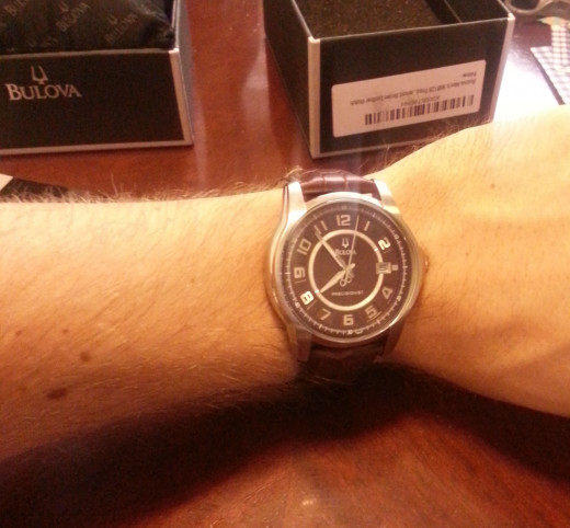 The watch on my wrist (before I set it!)