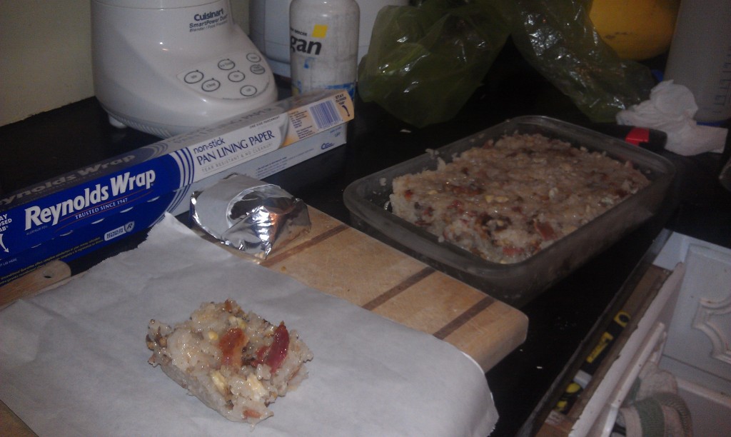 Home made energy bars, granola bars and rice cakes for cyclists, tri