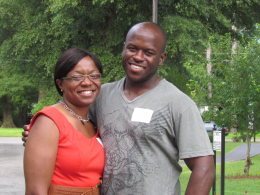 My niece Katrina, poses with her husband Ricky. They were both happy to see the success of our family reunion weekend which they worked so diligently on.