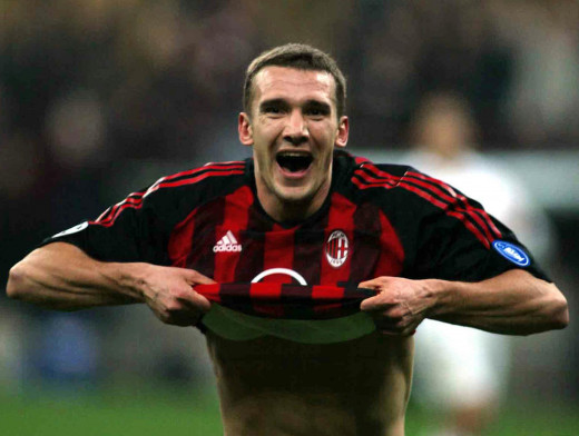 Shevchenko celebrates after another one of his great goals.