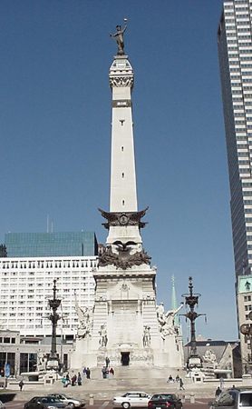 The Soldiers' & Sailors' Monument in downtown Indianapolis