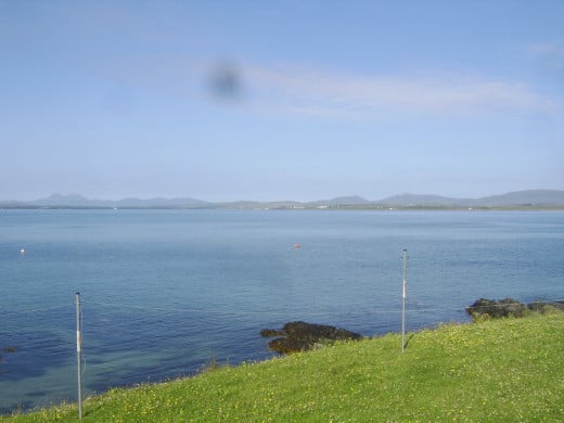 Looking out over Loch Indaal from Port Charlotte towards Bowmore