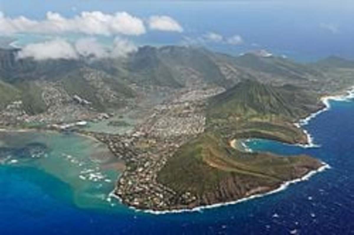 Aerial view of Hawai'i Kai and southeast O'ahu