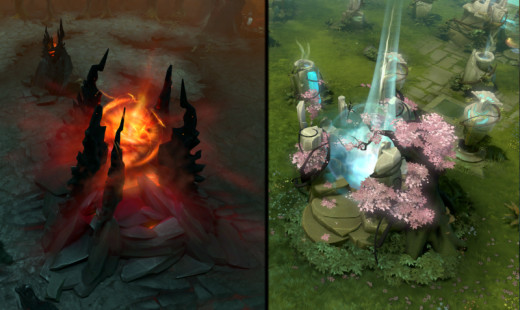 Dire (left), Radiant (right) Ancients 