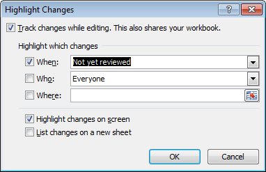 Changing how Excel highlights tracked changes so that reviewed changes are no longer highlighted in Excel 2007 and Excel 2010. Changing how Excel highlights tracked changes so that reviewed changes are no longer highlighted in Excel 2007 and Excel 2010.