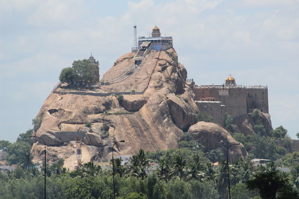 Rock Fort Temple dedicated to Vinayaka known as Uchi Pillaiyar