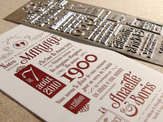 Letterpress wedding invitations!