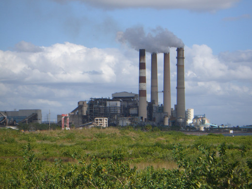A coal fired power plant.