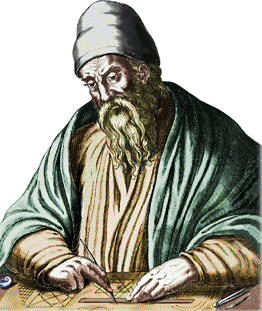 Euklid, considered one of the shining lights of early number theory.