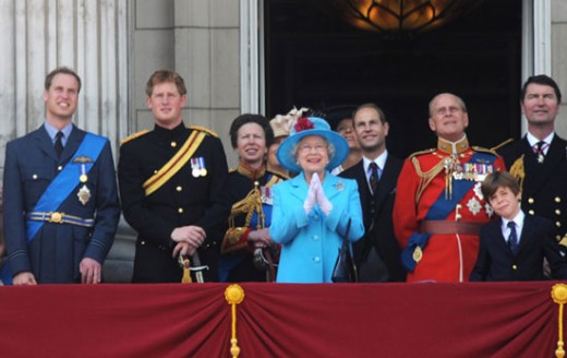 The Royal Family enjoying the Battle of Britain flypast