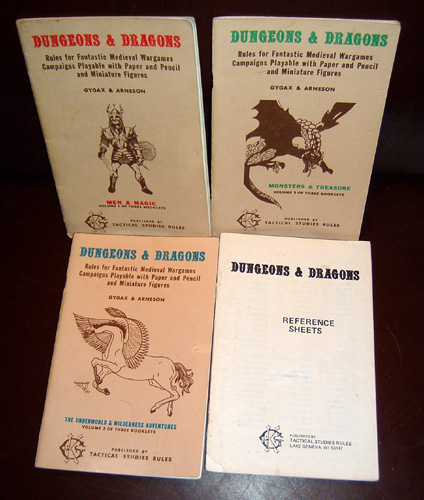 the four books from the original Dungeons and Dragons