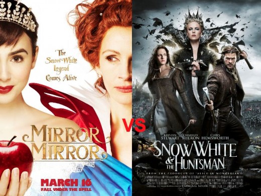 Mirror Mirror vs. Snow White And The Huntsman Movie Posters