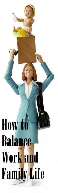 A professional career woman is trying to balance the groceries and a child.