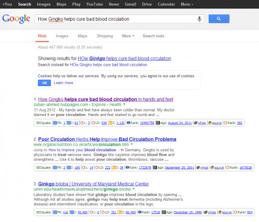 Google Search Results