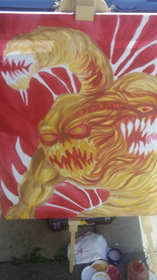 Yellow Paint on teeth....