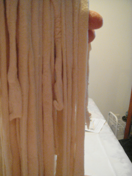 Fig.7. Made noodles on my hand.