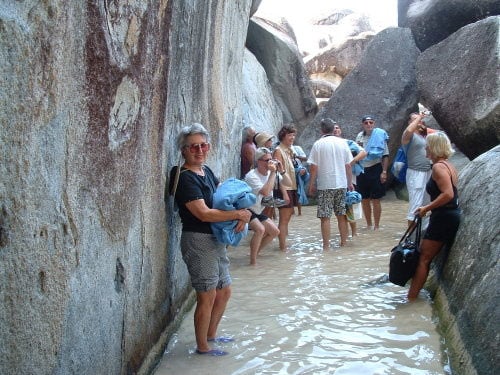 Underwater caverns and baths on Virgin Gorda, British Virgin Islands.