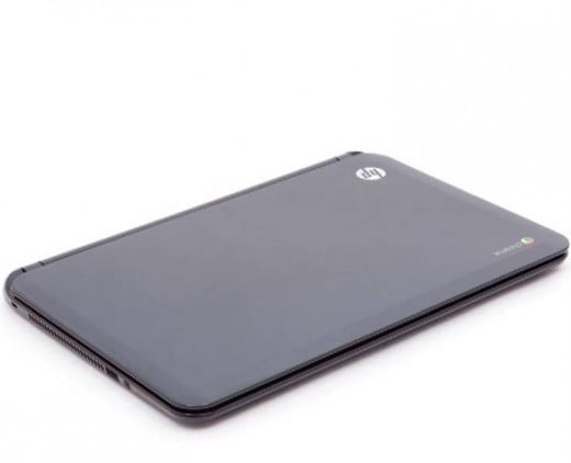 The HP Chromebook is less than an inch thick and features a 14-inch HD-quality display.