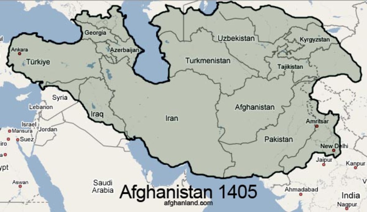 The breadth of the Timurid Empire.