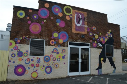 This mural was painted by local students during the restaurant's makeover in 2012
