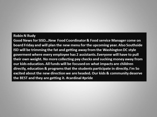 According to Ms. Ellison--the board is micro-managing the district.
