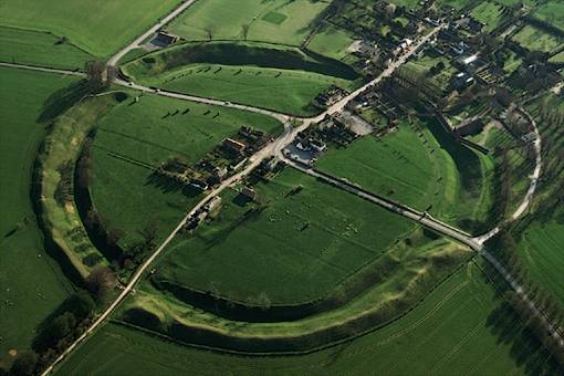 aerial shot of the circle 