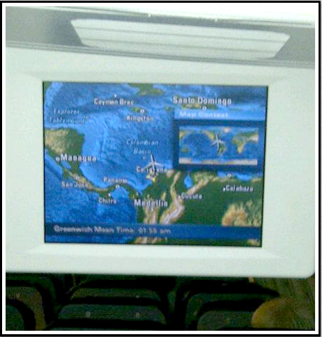 Airplane GPS screen