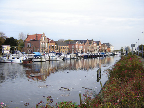 View of the Oostkade, Sas-van-Gent 