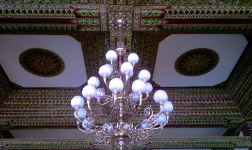 Javanese ornament at the Ceiling of the Ganjuran church