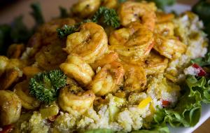If you want foods that are packed with proteins that are really good for you then you have here a perfect pair the quinoa an the shrimp making this a dish your family will love and they wont know i's healthy 