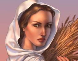 Ruth Gathers Grain and Meets Her Boaz