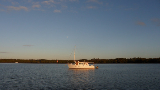 Boat at anchor 
