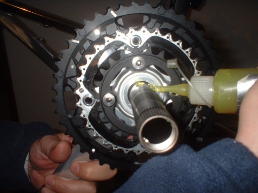Greasing the crankset axis