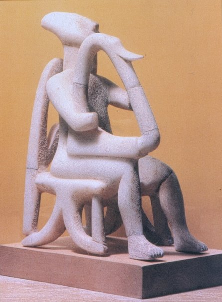 Cycladic Statuette of a harp player