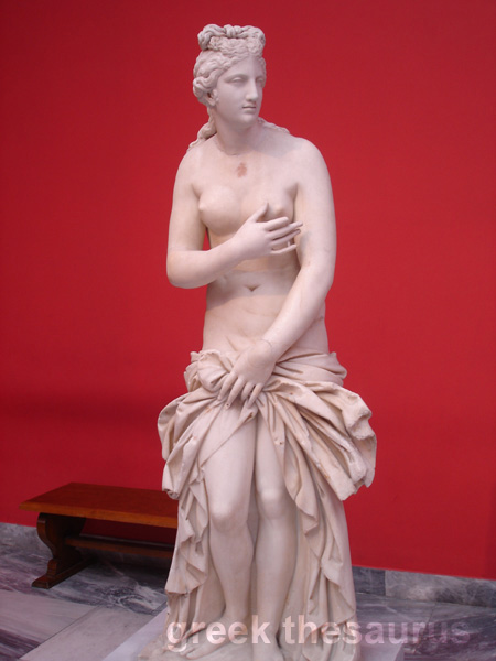 Aphrodite, now the goddess of erotic love, quite removed from earlier conceptions of the Goddess in all her functions and glory.