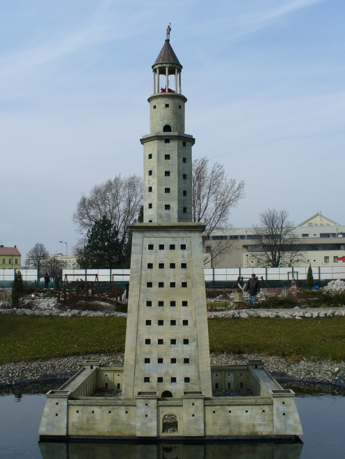 Replica of Lighthouse of Alexandria in Miniature Park "Miniuni" in Ostrava