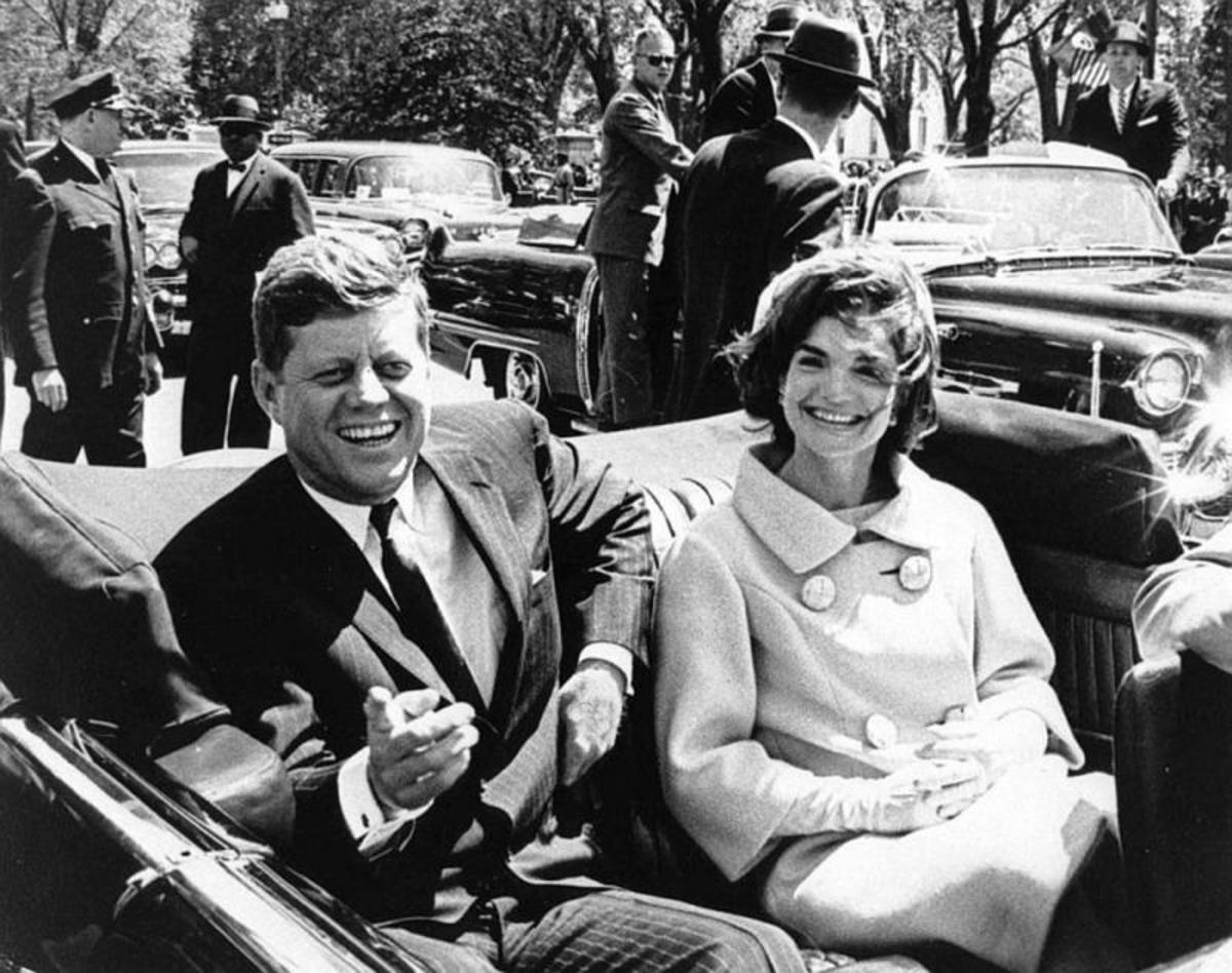 A Happy Photo Of President Kennedy And Jackie Kennedy. 