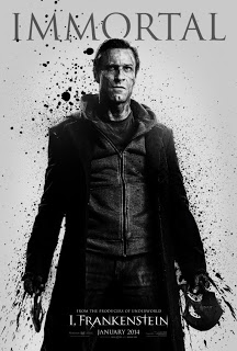 Actor Aaron Eckart as Frankenstein.