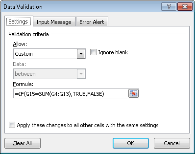 Using a formula to function as the data validation criteria in Excel 2007 and Excel 2010