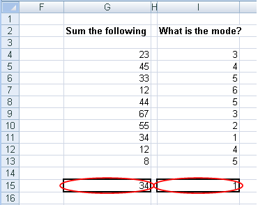 Example of data validation circles which identify incorrectly entered data in Excel 2007 and Excel 2010.