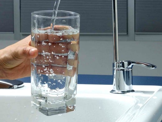 Chemical contaminated tap water