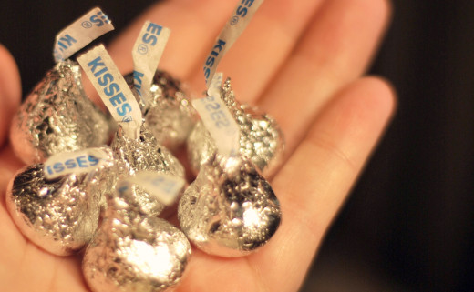 Hershey's Kisses are yummy bite-size treats.