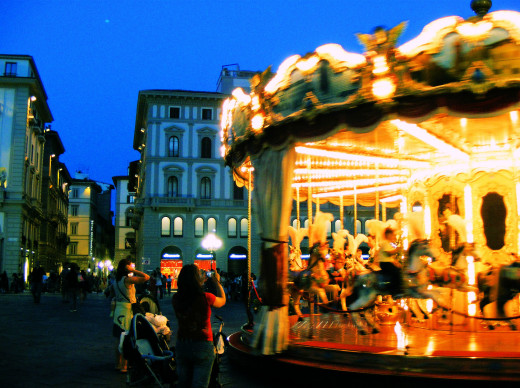 Street Carousel in Florence, Italy