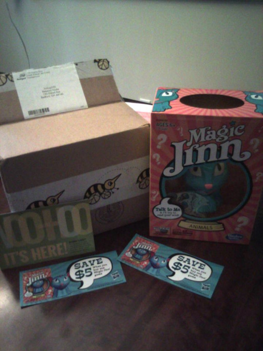 My kit was well packed, included coupons and the Magic Jinn gaming device. 