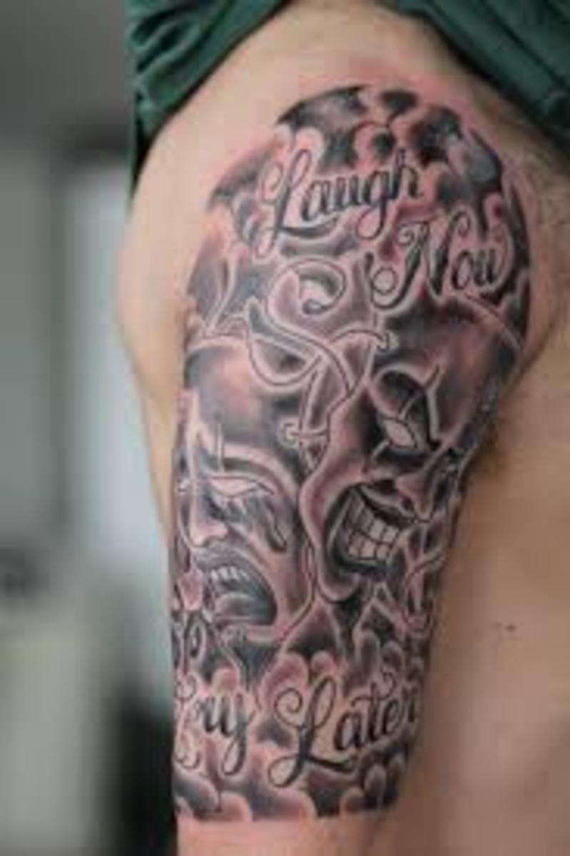 Laugh Now Cry Later Tattoo Designs And Ideas-Laugh Now Cry ...